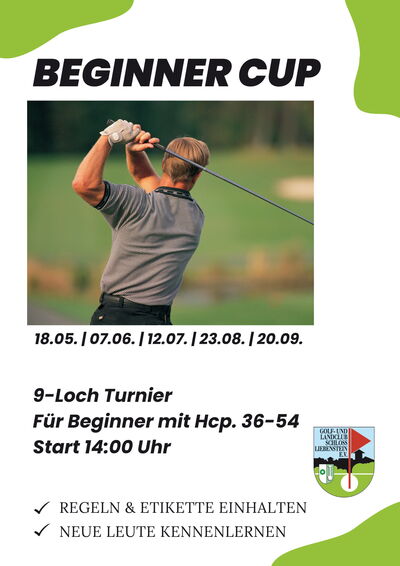 Plakat Golfclub Liebenstein Beginner Cup